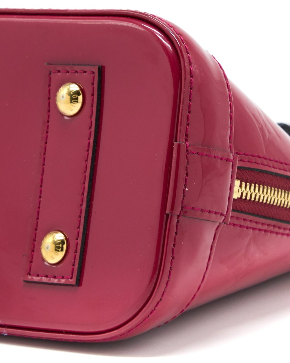 AAA Replica Louis Vuitton LV ALMA BB PATENT DARK PINK GHW