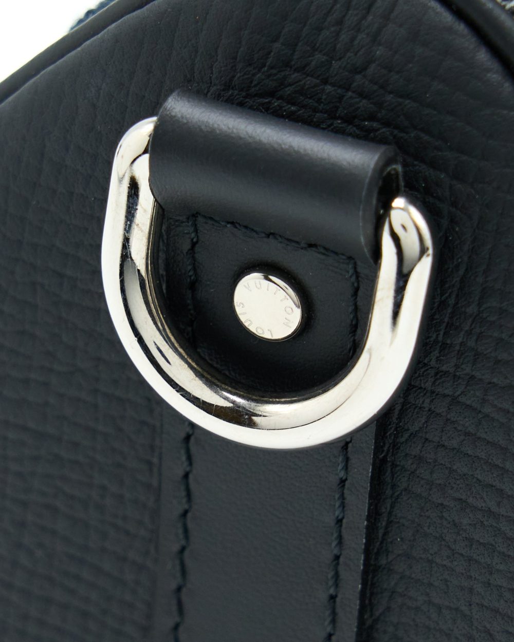 AAA Replica Louis Vuitton LV KEEPALL XS DENIM BLACK/LEATHER SHW