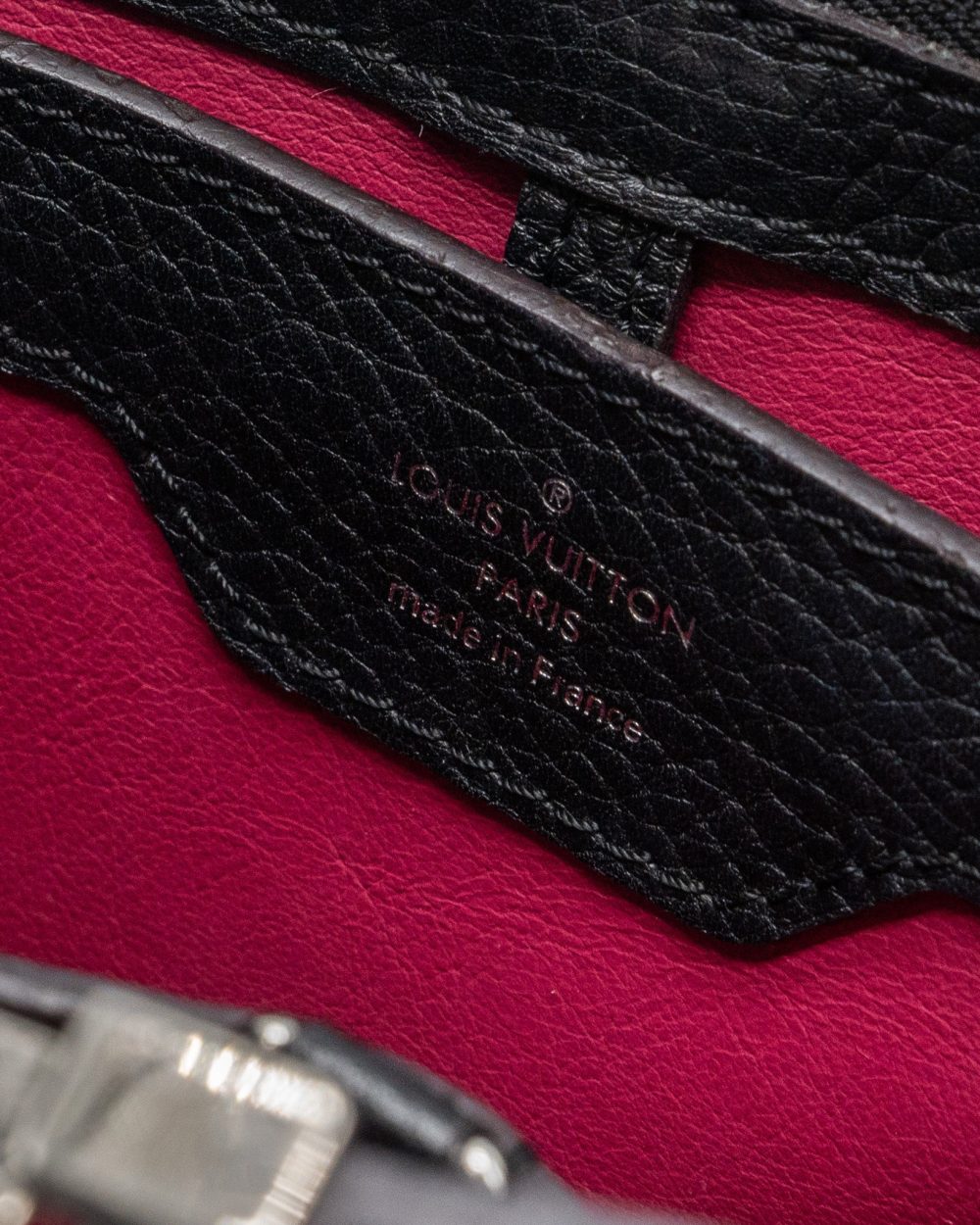 AAA Replica Louis Vuitton LV CAPUCINES PM CALFSKIN BLACK SHW