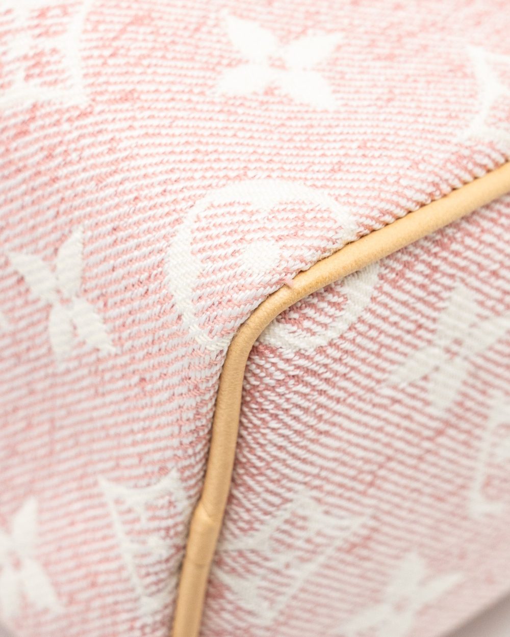 AAA Replica Louis Vuitton LV NANO SPEEDY MONOGRAM JACQUARD DENIM ROSE GHW