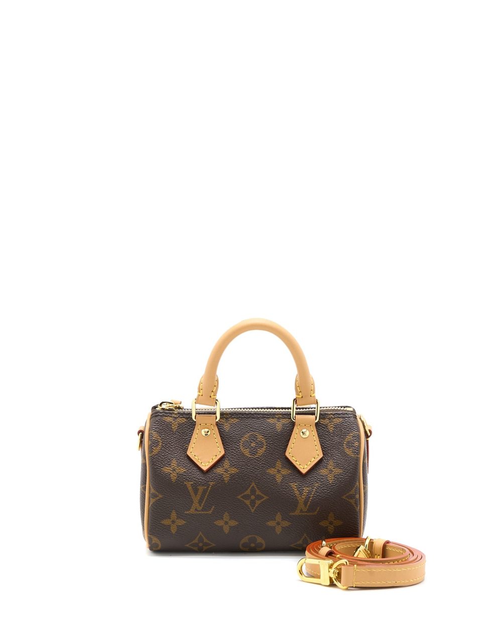 AAA Replica Louis Vuitton LV NANO SPEEDY MONOGRAM CANVAS GHW (NEW VERSION)
