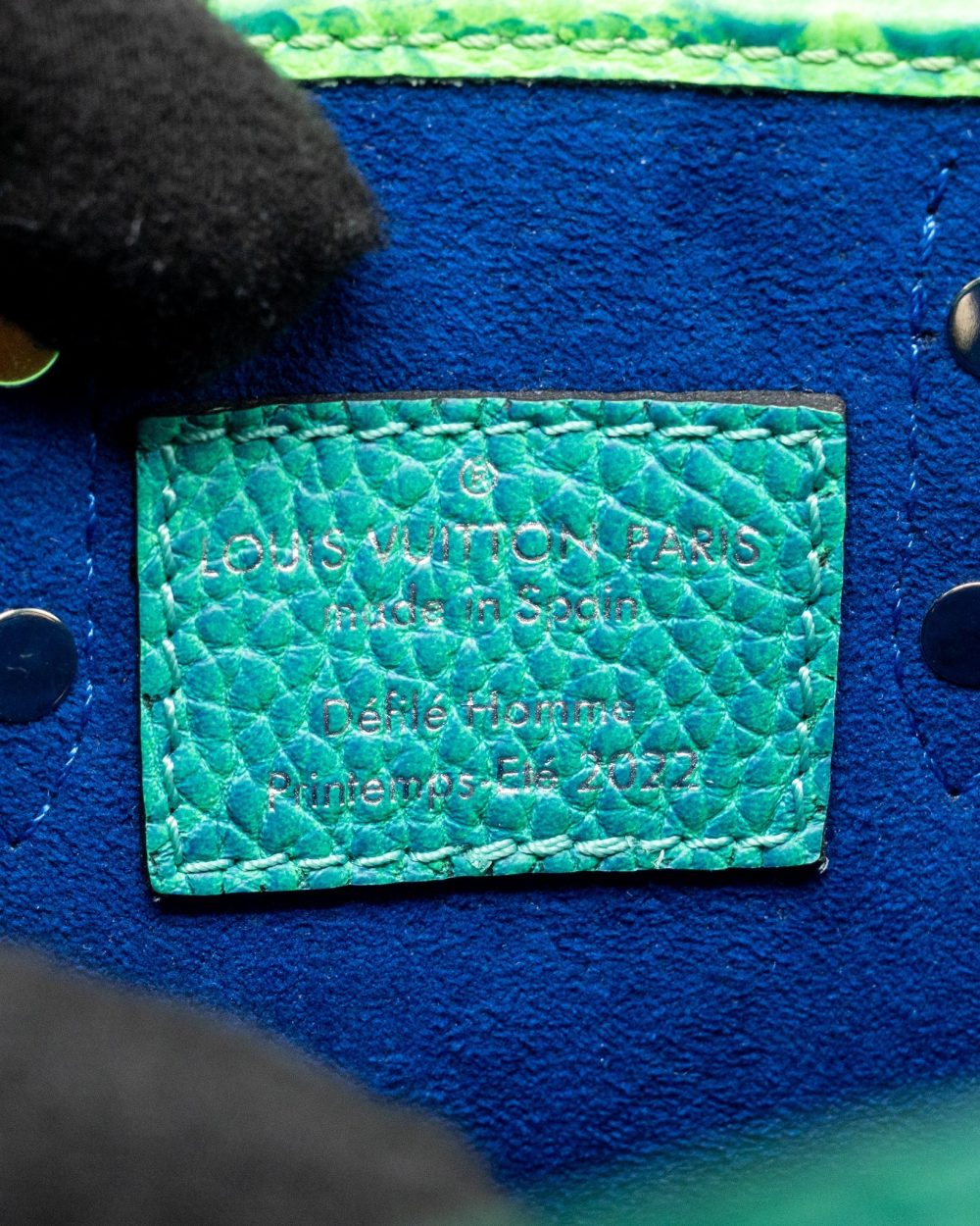 AAA Replica Louis Vuitton LV PETIT SAC PLAT XS VIRGIL ABLOH TAURILLON ILLUSION BLUE/GREEN SHW