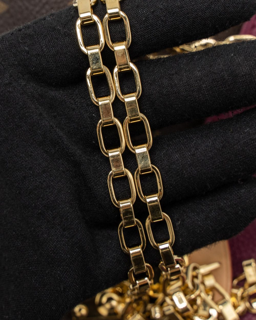 AAA Replica Louis Vuitton LV PALLAS CHAIN BAG MONOGRAM CANVAS/AURORE GHW
