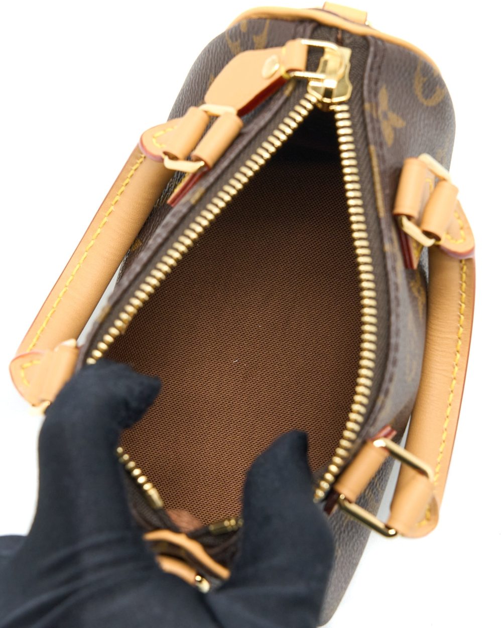 AAA Replica Louis Vuitton LV NANO SPEEDY MONOGRAM CANVAS GHW (NEW VERSION)