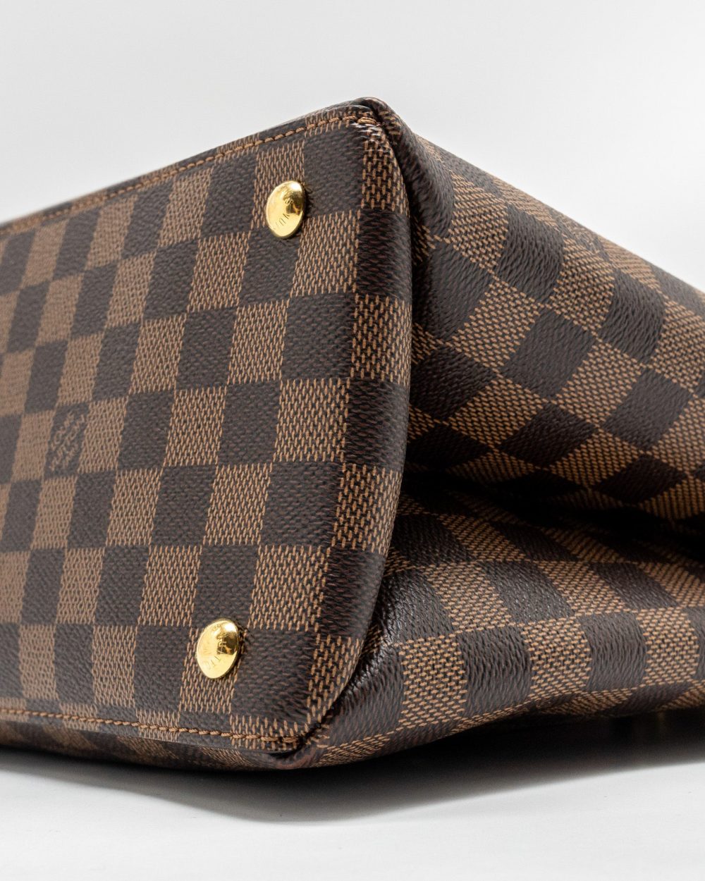AAA Replica Louis Vuitton LV RIVERSIDE TOTE BAG DAMIER EBENE CANVAS RED/BROWN GHW