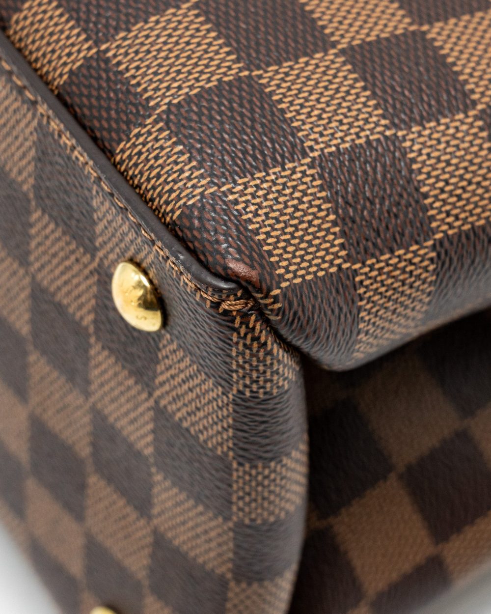 AAA Replica Louis Vuitton LV RIVERSIDE TOTE BAG DAMIER EBENE CANVAS RED/BROWN GHW