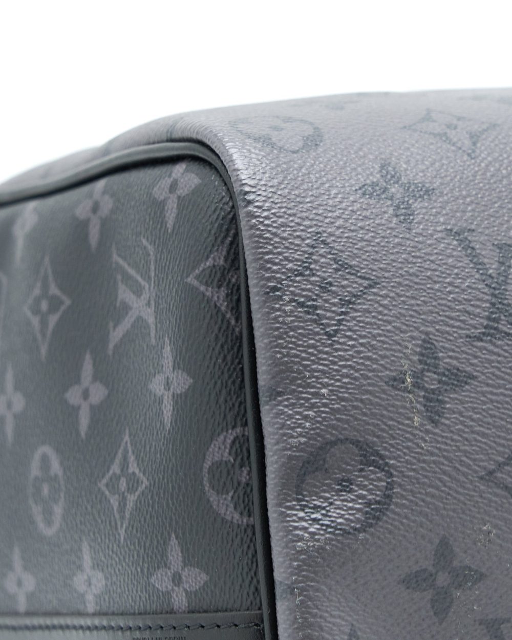 AAA Replica Louis Vuitton LV KEEPALL BANDOULIERE 50 MONOGRAM ECLIPSE CANVAS BLACK/GREY BLACK HARDWARE (NEW VERSION)