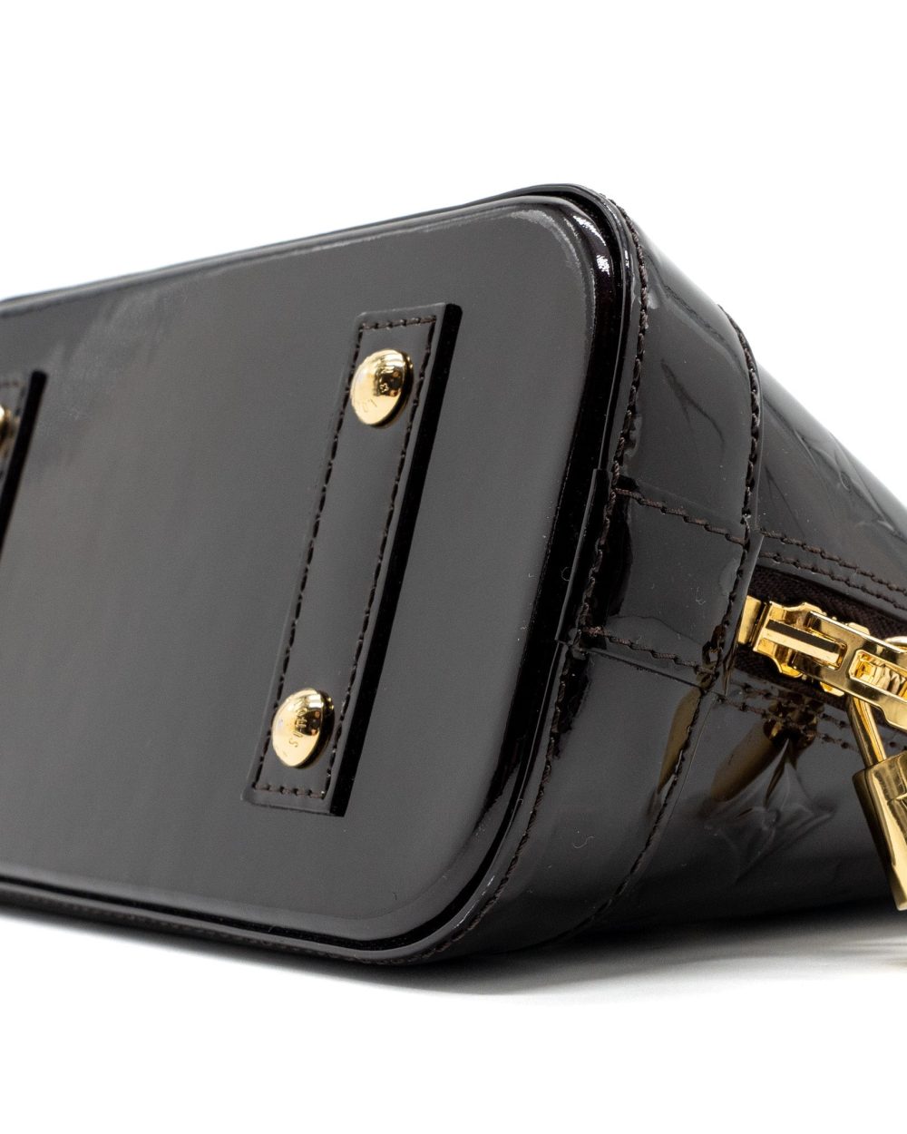 AAA Replica Louis Vuitton LV ALMA BB PATENT AMARANTE GHW