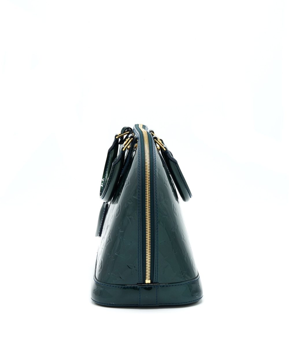 AAA Replica Louis Vuitton LV ALMA PM IN PATENT FORREST GREEN