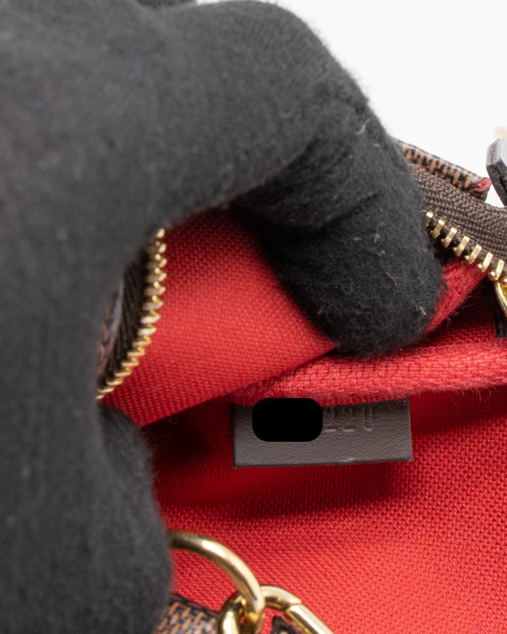 AAA Replica Louis Vuitton LV MINI POCHETTE ACCESSORIES DAMIER EBENE CANVAS GHW