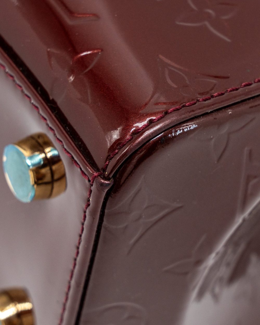 AAA Replica Louis Vuitton LV VERNIS BREA PATENT BURGUNDY AMARANTE GHW