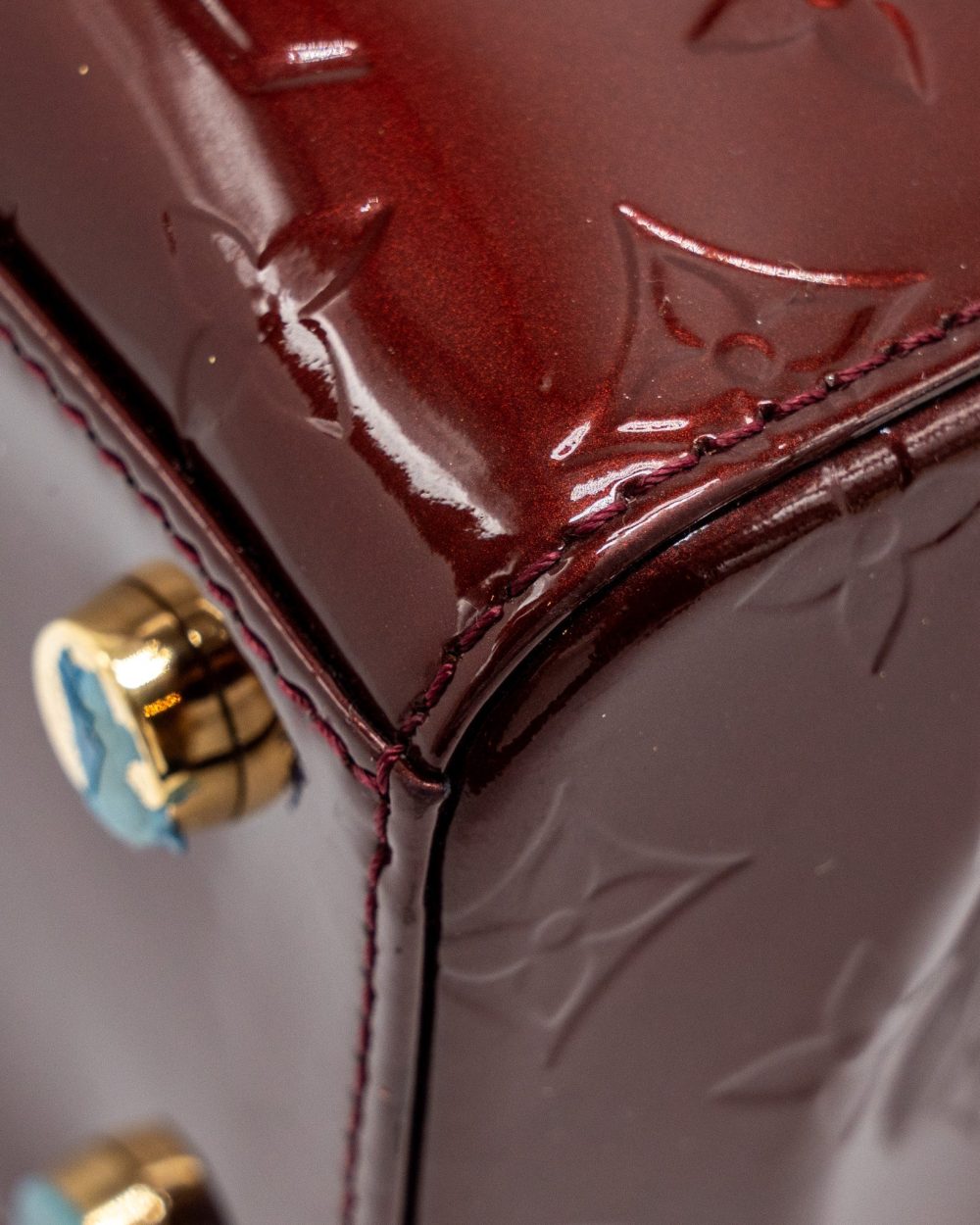 AAA Replica Louis Vuitton LV VERNIS BREA PATENT BURGUNDY AMARANTE GHW