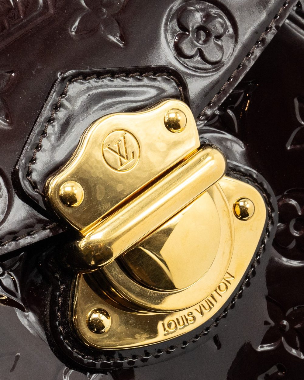 AAA Replica Louis Vuitton LV MIRANDA BAG MONOGRAM VERNIS AMARANTE GHW