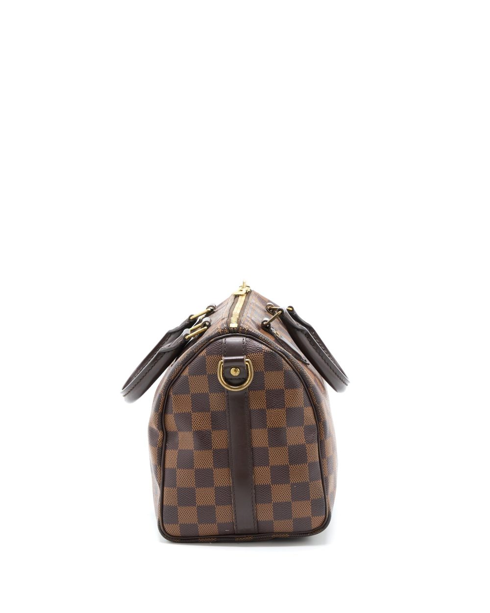 AAA Replica Louis Vuitton LV SPEEDY BANDOULIERE 25 DAMIER EBENE CANVAS GHW