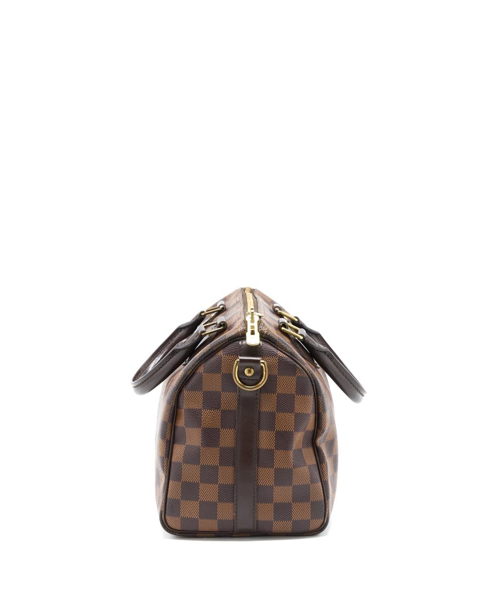 AAA Replica Louis Vuitton LV SPEEDY BANDOULIERE 25 DAMIER EBENE CANVAS GHW