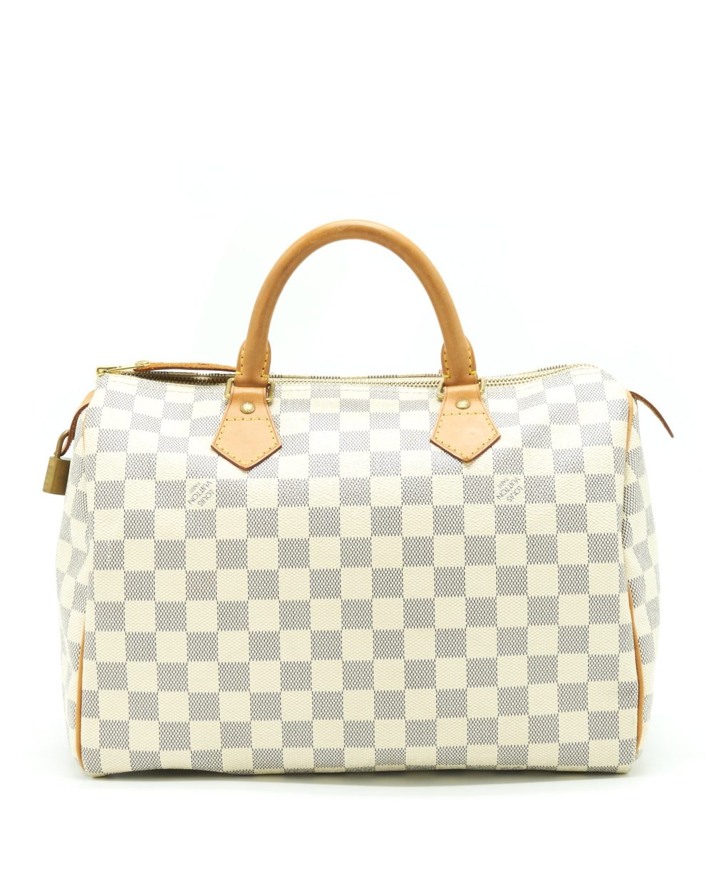 AAA Replica Louis Vuitton LV SPEEDY 30 DAMIER AZUR CANVAS GHW