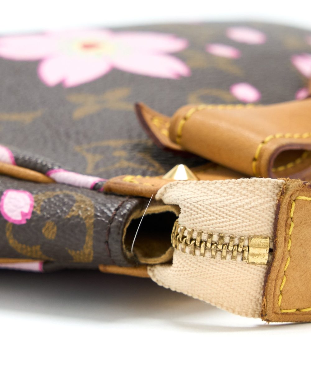 AAA Replica Louis Vuitton LV VINTAGE CHERRY BLOSSOM POCHETTE MONOGRAM CANVAS GHW