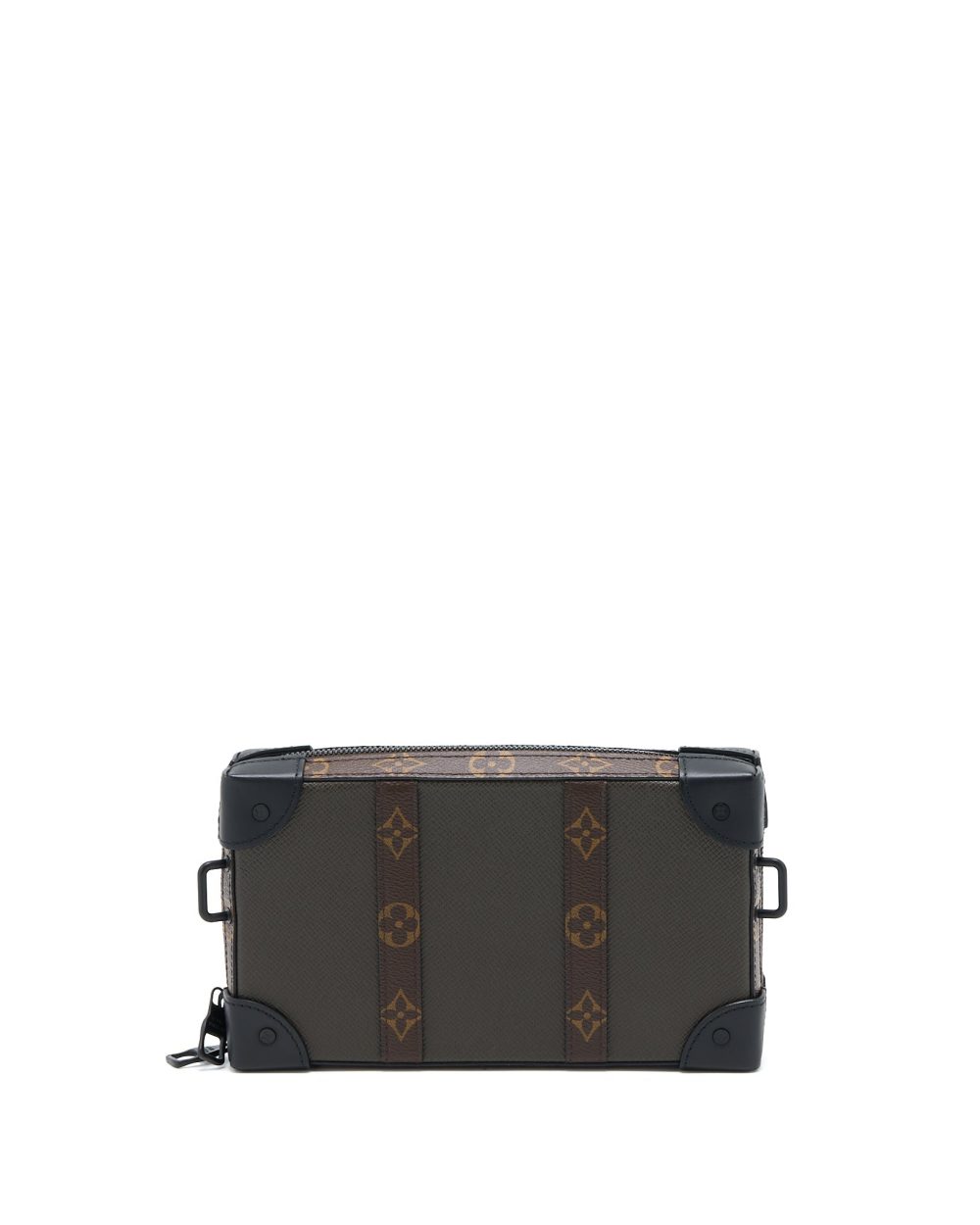 AAA Replica Louis Vuitton LV SOFT TRUNK WALLET TAIGA/MONOGRAM CANVAS KHAKI GREEN BLACK HARDWARE