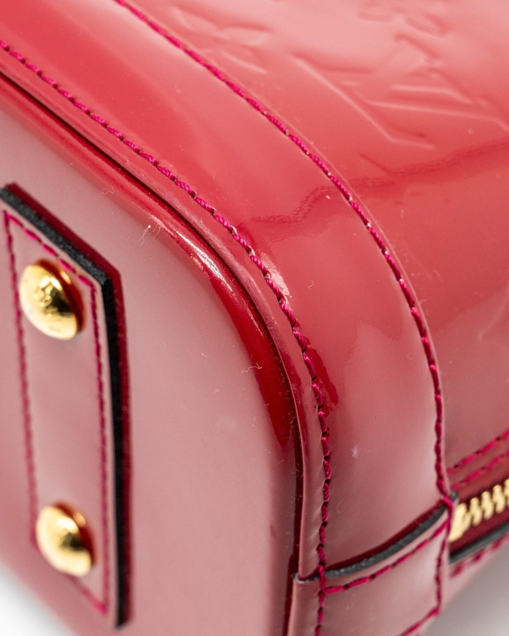 AAA Replica Louis Vuitton LV ALMA BB PATENT RED GHW