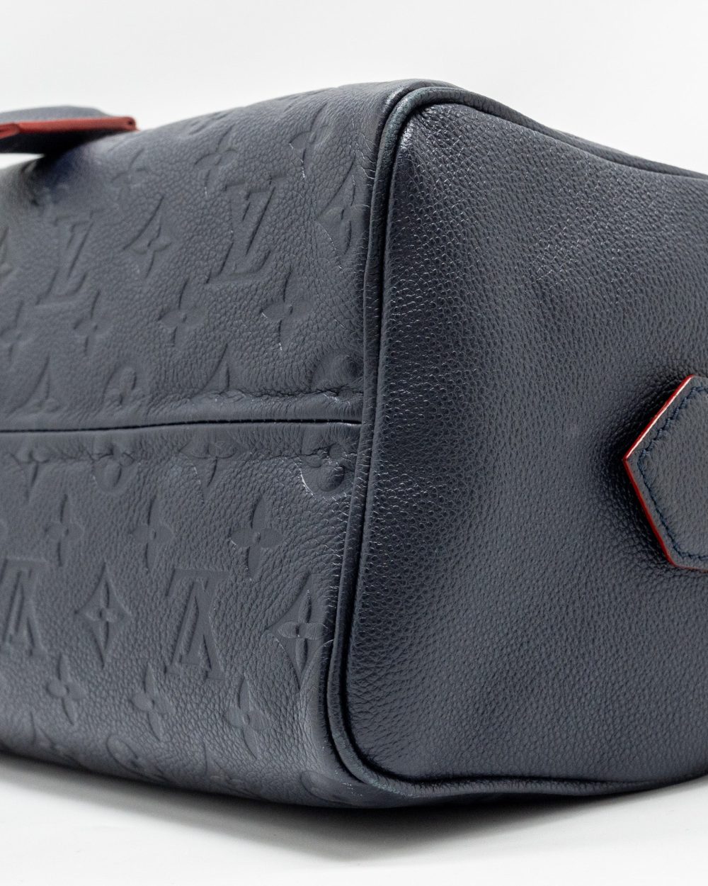 AAA Replica Louis Vuitton LV SPEEDY 25 BANDOULIERE MONOGRAM EMPREINTE NAVY/RED GHW