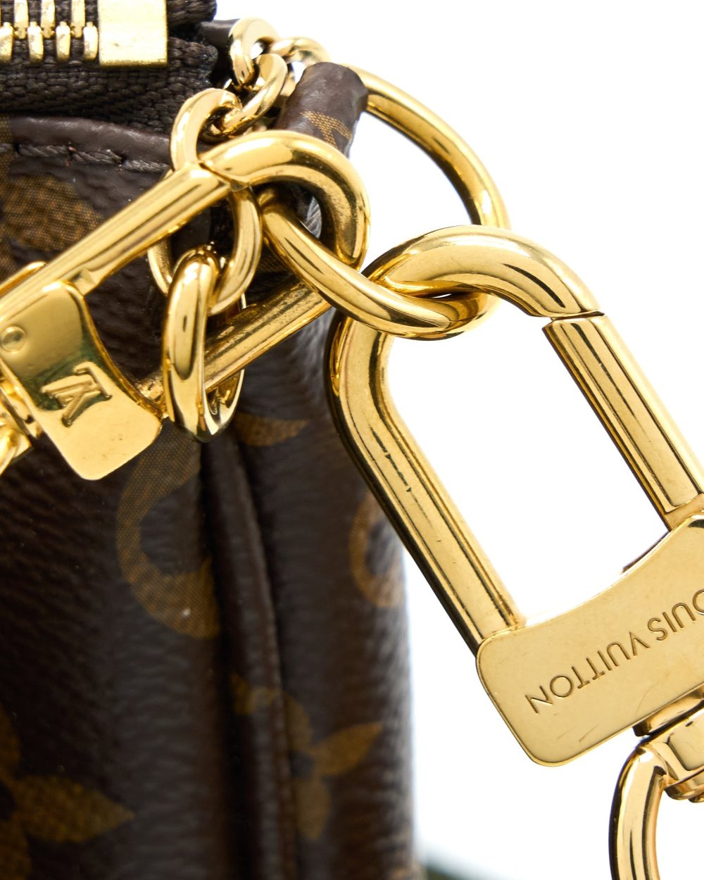 AAA Replica Louis Vuitton LV MULTI POCHETTE WITH KHAKI STRAP GHW