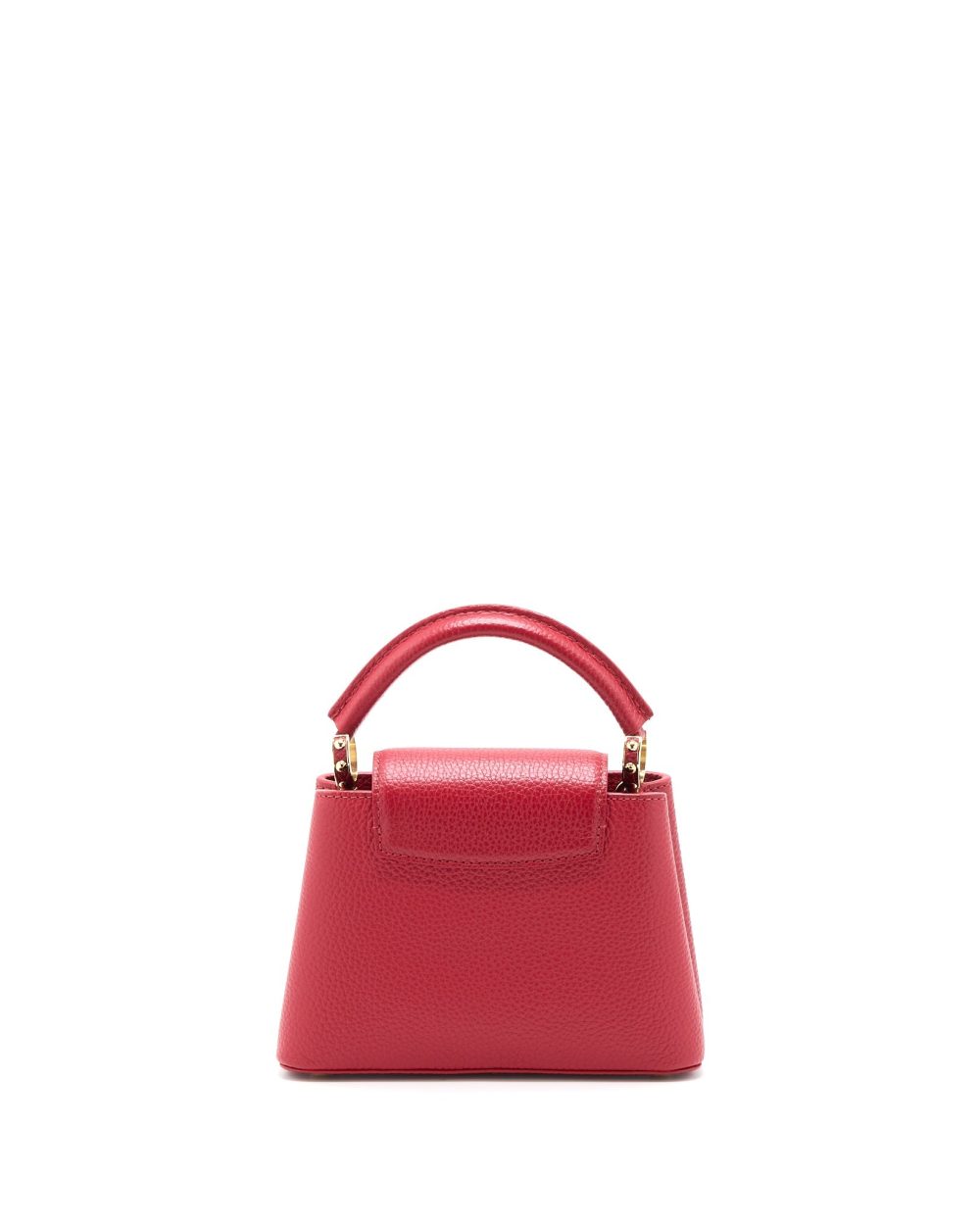 AAA Replica Louis Vuitton LV CAPUCINES MINI TAURILLON SCARLET GHW (NEW VERSION)