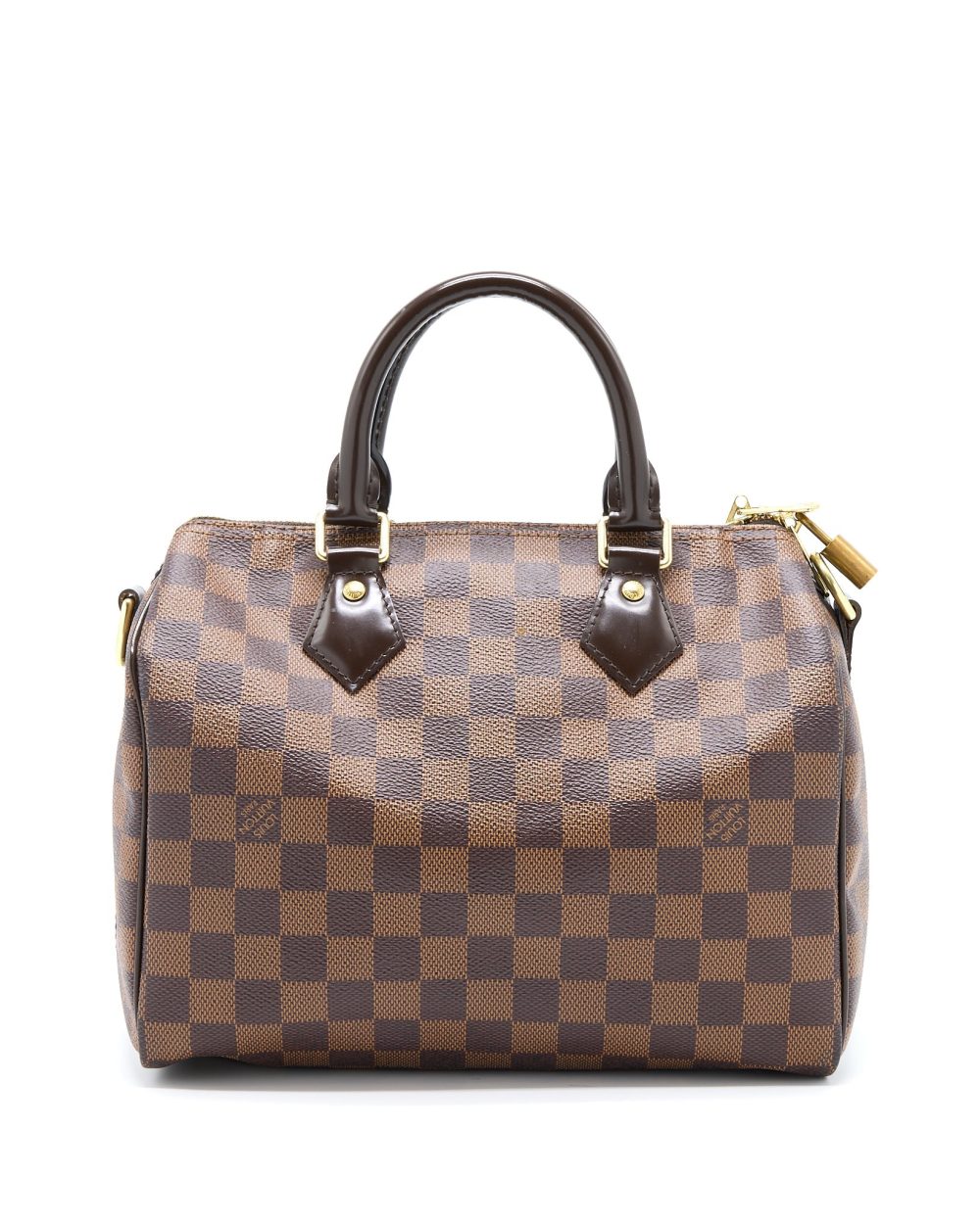 AAA Replica Louis Vuitton LV SPEEDY 25 DAMIER EBENE GHW