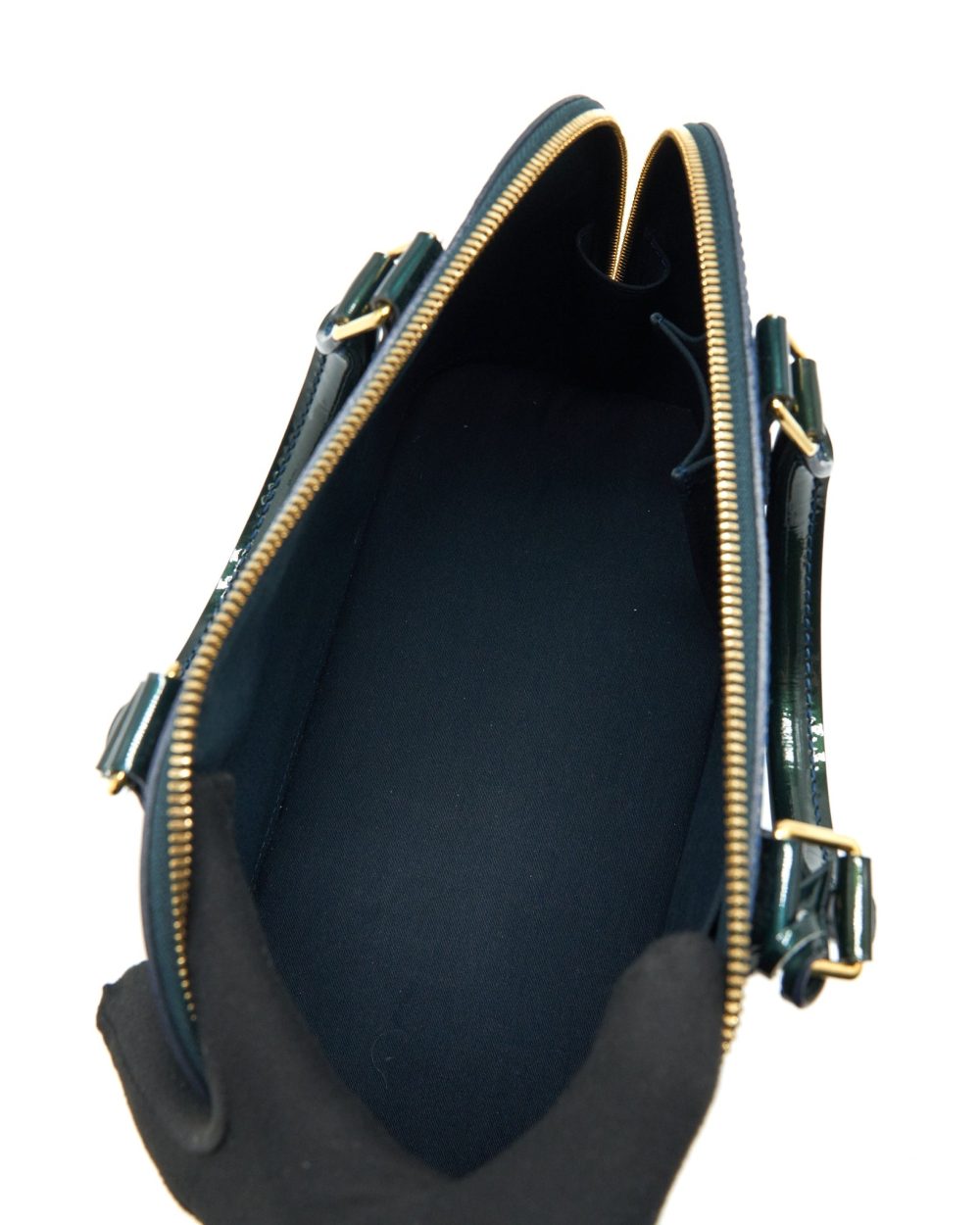 AAA Replica Louis Vuitton LV ALMA PM IN PATENT FORREST GREEN
