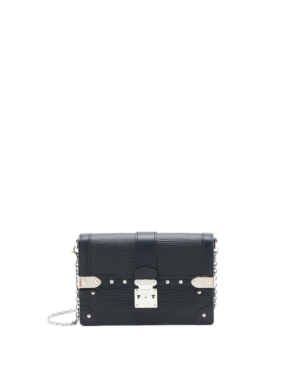 AAA Replica Louis Vuitton LV TRUNK CHAIN WALLET EPI BLACK SHW