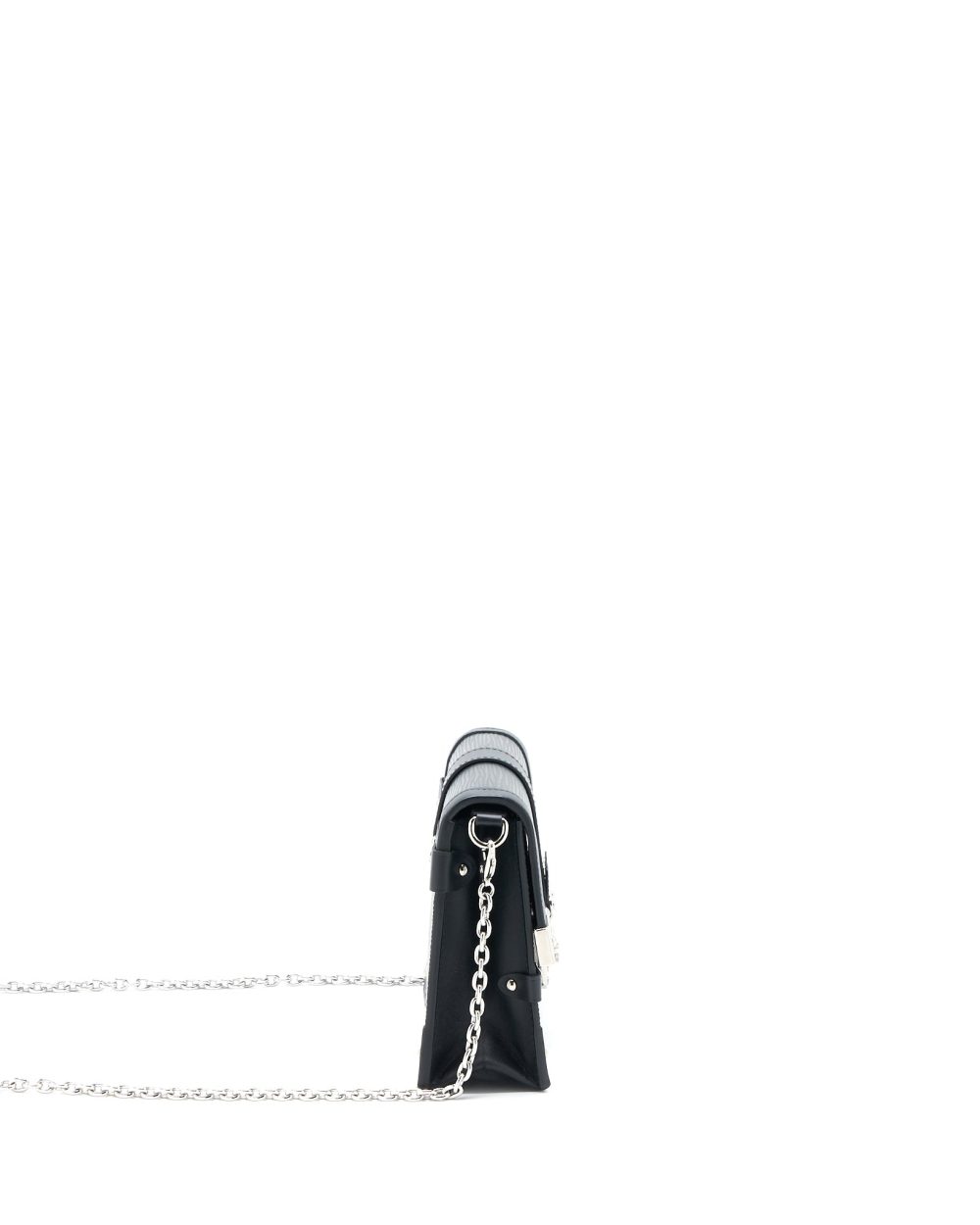 AAA Replica Louis Vuitton LV TRUNK CHAIN WALLET EPI BLACK SHW