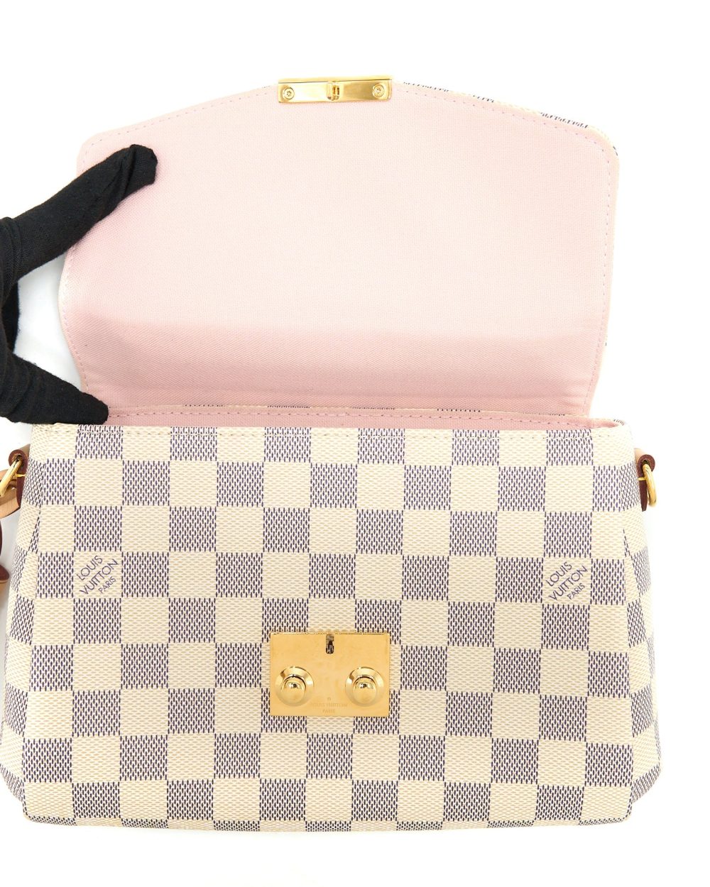 AAA Replica Louis Vuitton LV CROISETTE BAG DAMIER AZUR CANVAS GHW