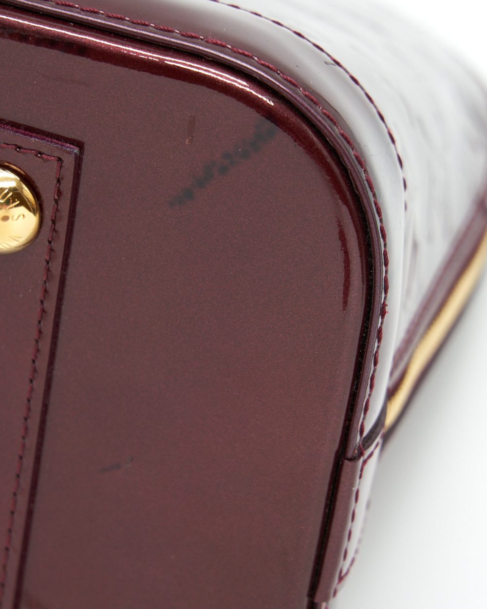 AAA Replica Louis Vuitton LV ALMA PM PATENT AMARANTE GHW