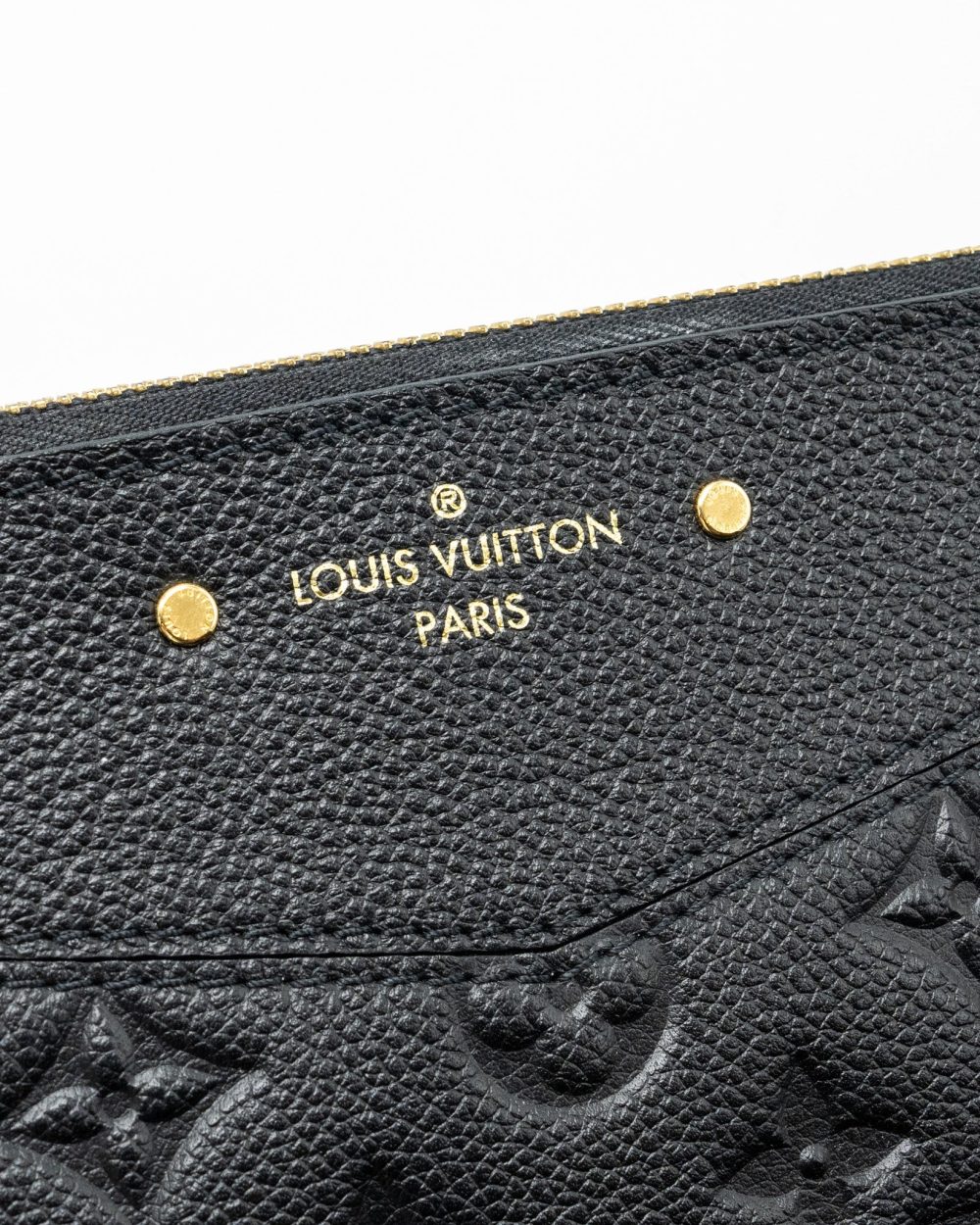 AAA Replica Louis Vuitton LV CLUTCH MONOGRAM EMPREINTE CALFSKIN BALCK GHW