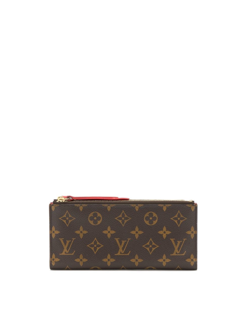 AAA Replica Louis Vuitton LV DOUBLE ZIPPER WALLET MONOGRAM CANVAS GHW