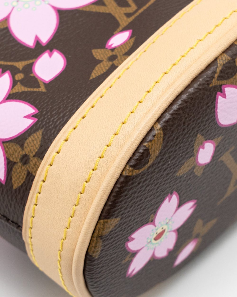 AAA Replica Louis Vuitton LV HARUKI MURAKAMI NANO BUCKET MONOGRAM CANVAS SAKURA BROWN GHW