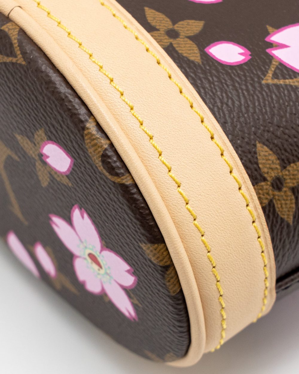 AAA Replica Louis Vuitton LV HARUKI MURAKAMI NANO BUCKET MONOGRAM CANVAS SAKURA BROWN GHW