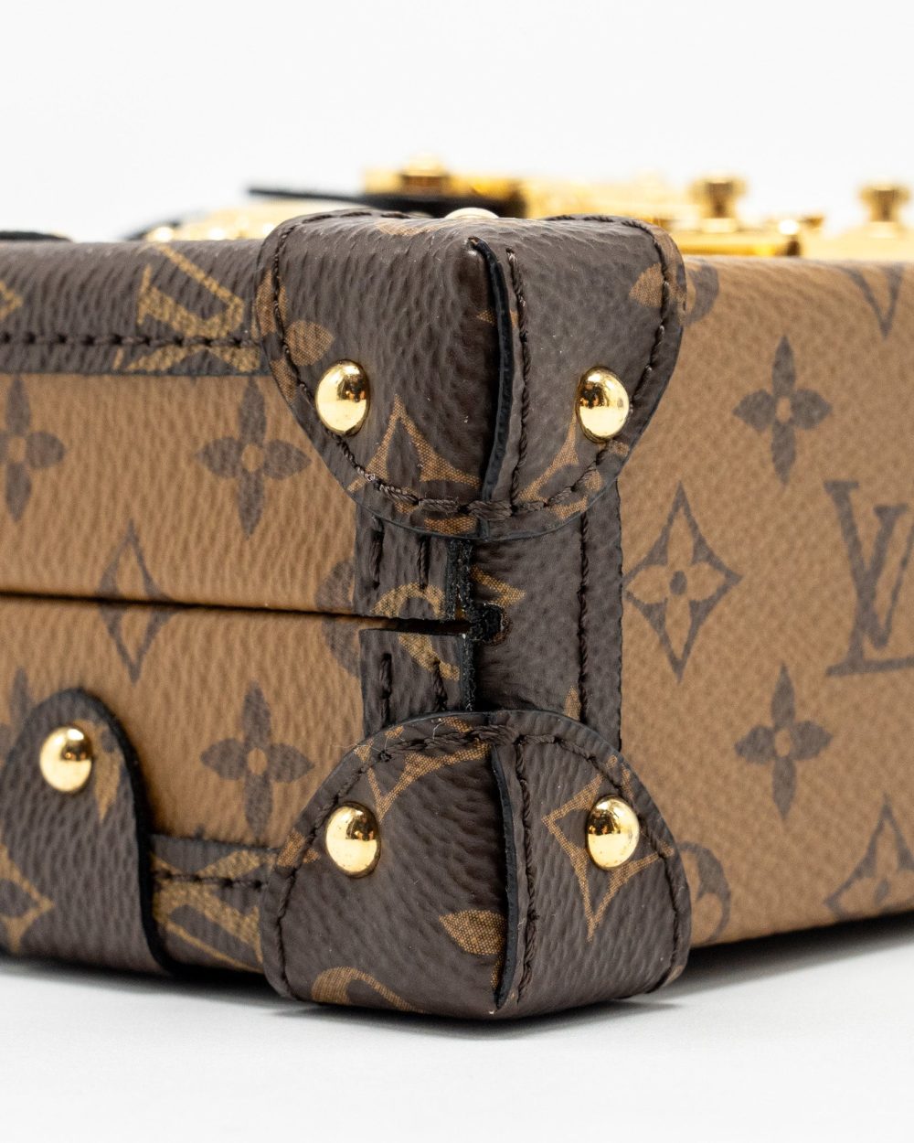 AAA Replica Louis Vuitton LV PETITE MALLE MONOGRAM REVERSE CANVAS GHW