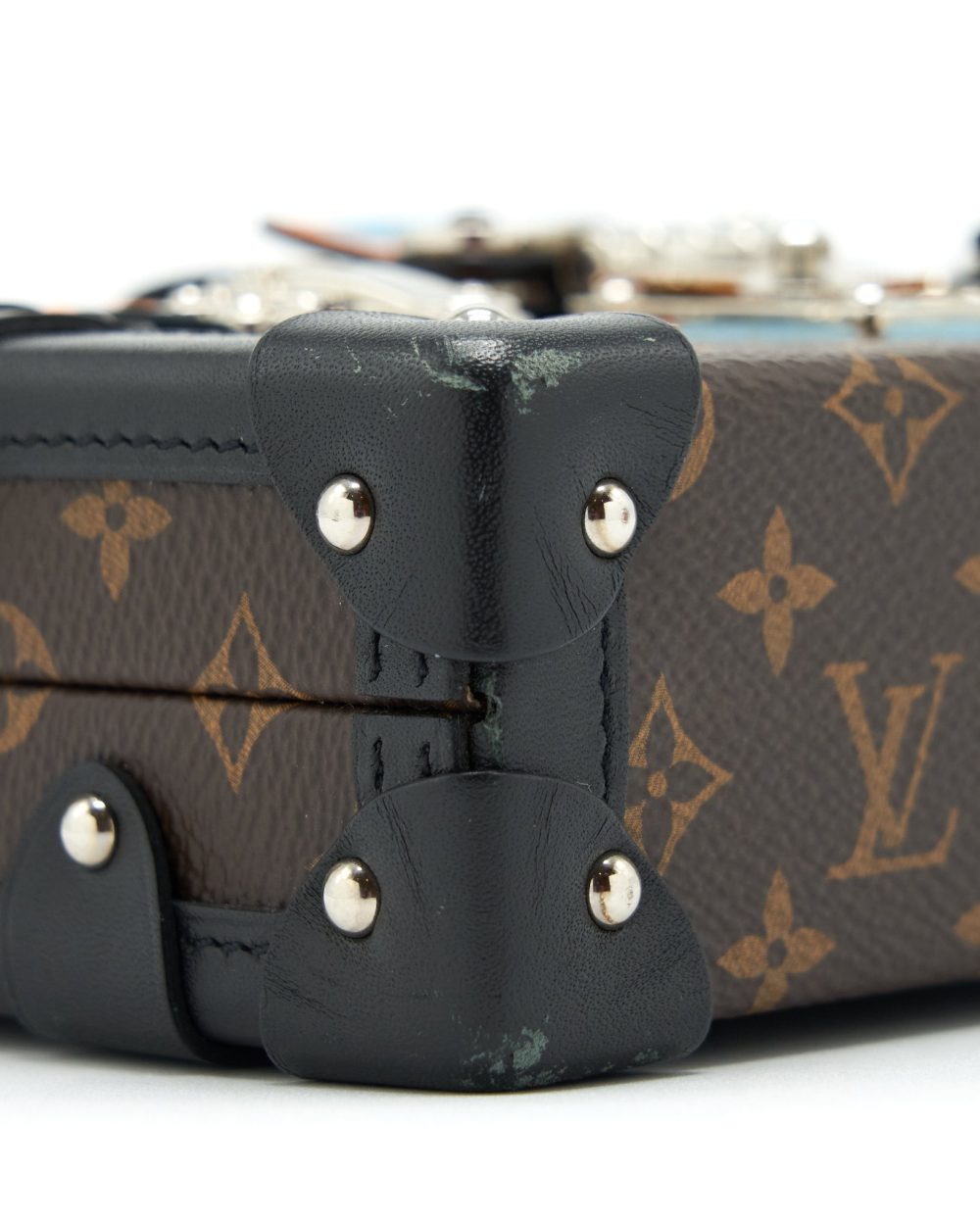 AAA Replica Louis Vuitton LV PETIT MALLE LIMITED EDITION MONOGRAM CANVAS / BLACK / BLUE / YELLOW