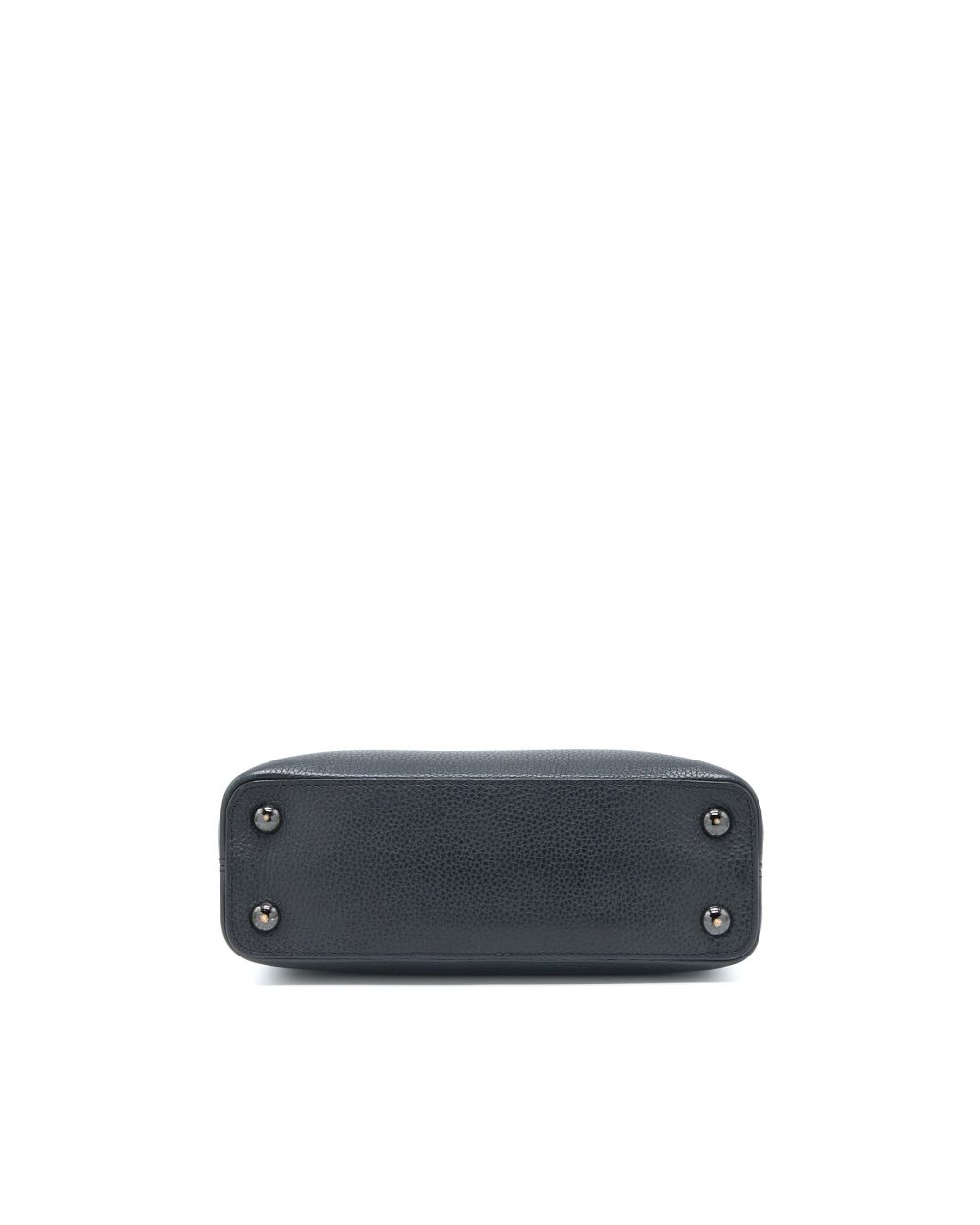 AAA Replica Louis Vuitton LV CAPUCINES BB TAURILLON SO BLACK WITH BLACK HARDWARE