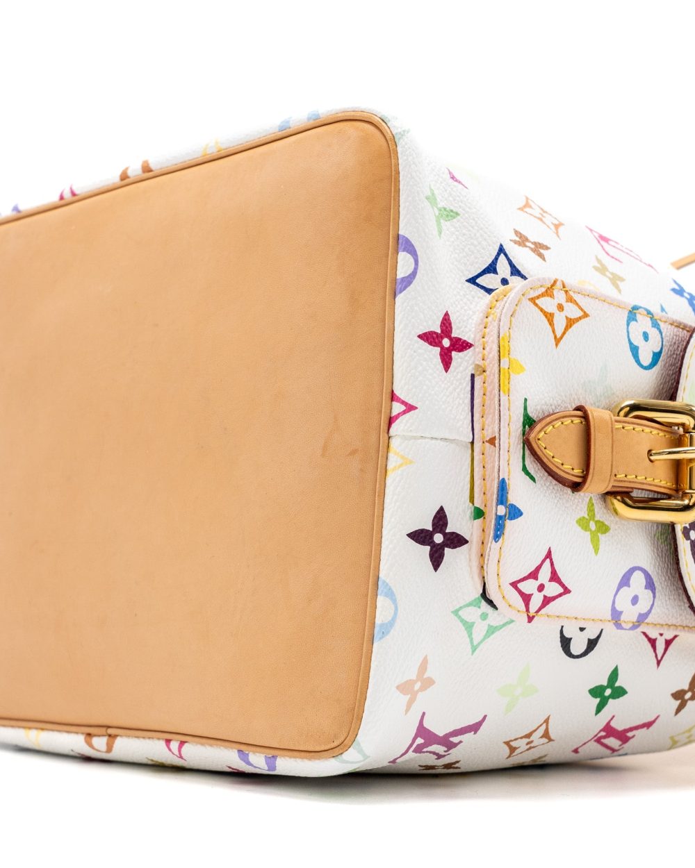 AAA Replica Louis Vuitton LV PETIT NOE WHITE MULTICOLOUR MONOGRAM CANVAS GHW
