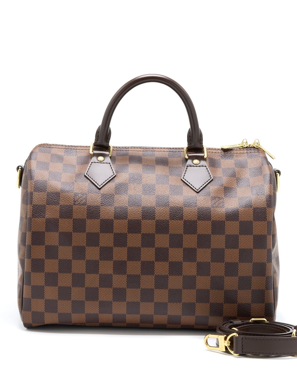 AAA Replica Louis Vuitton LV SPEEDY 30 DAMIER EBENE GHW