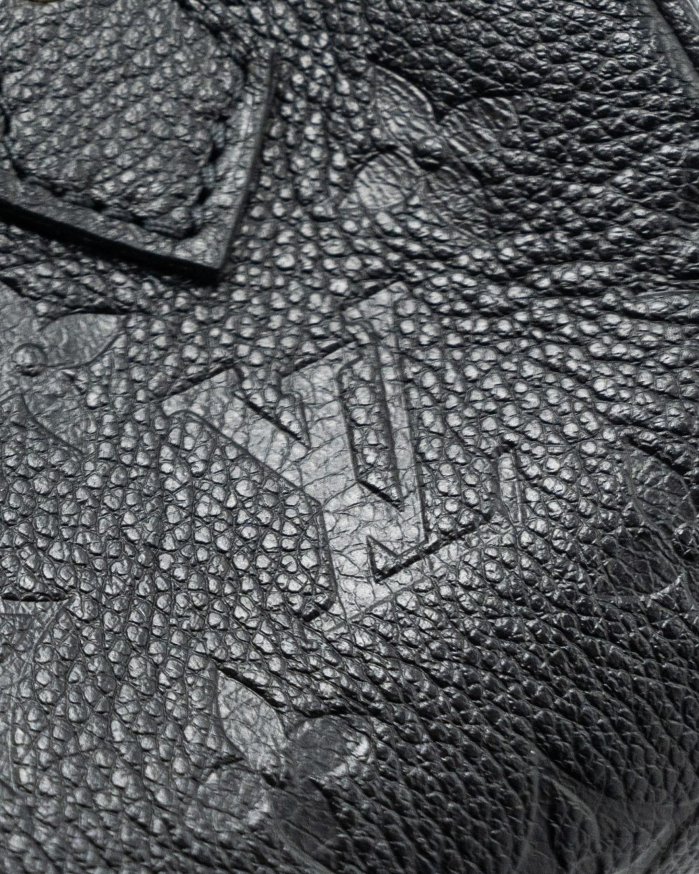 AAA Replica Louis Vuitton LV NANO SPEEDY MONOGRAM EMPREINTE BLACK GHW(NEW VERSION)