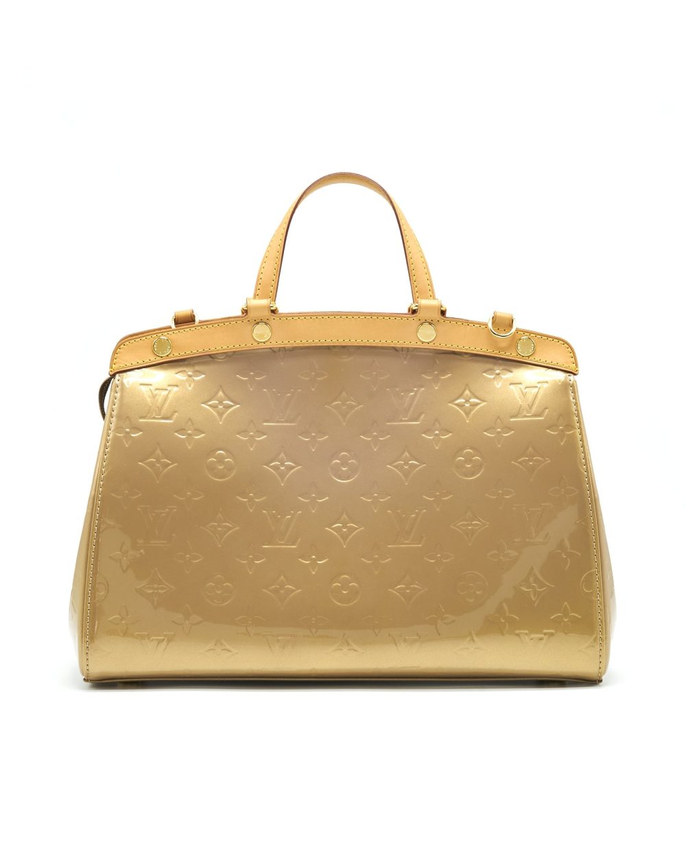 AAA Replica Louis Vuitton LV VERNIS BREA MM BEIGE POUDRE