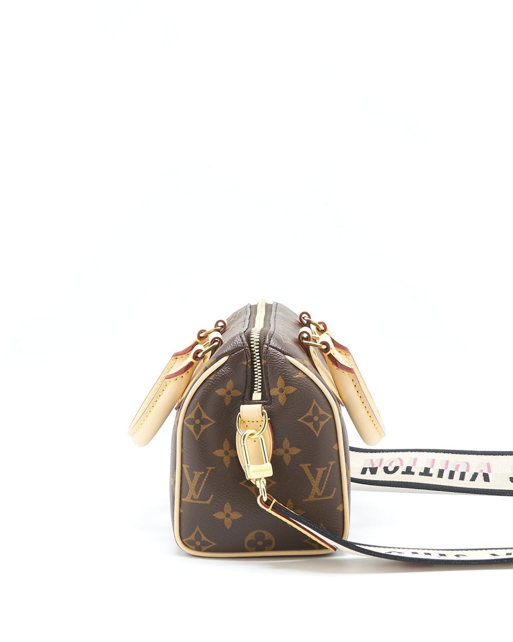 AAA Replica Louis Vuitton LV SPEEDY BANDOULIERE 20 MONOGRAM CANVAS WITH MULTICOLOUR STRAP
