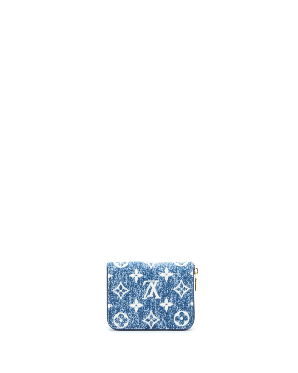 AAA Replica Louis Vuitton LV ZIPPY COIN PURSE MONOGRAM JACQUARD DENIM BLUE GHW