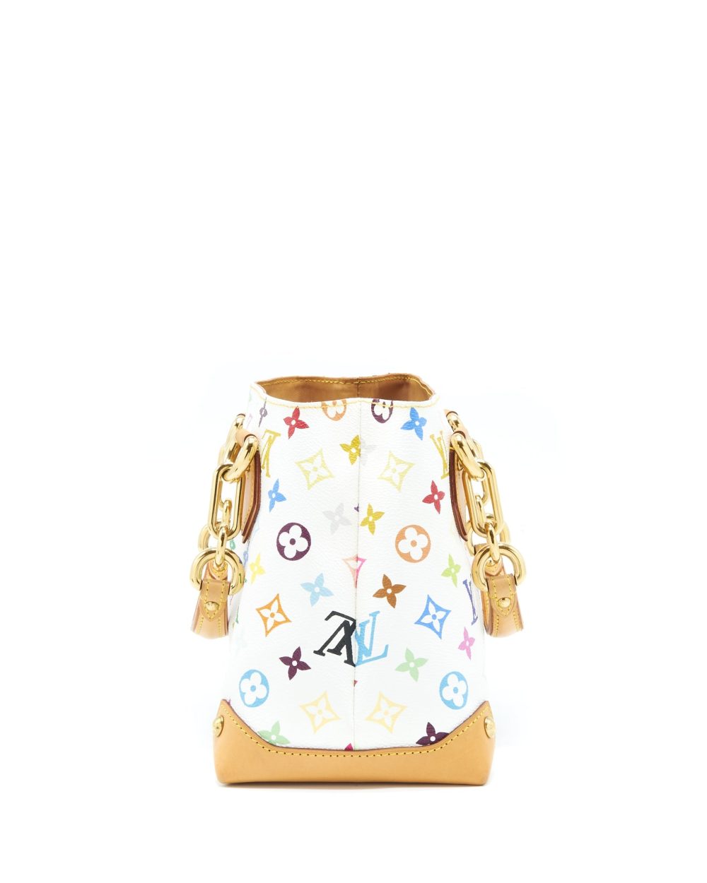 AAA Replica Louis Vuitton LV VINTAGE TOTE BAG WHITE/MULTICOLOUR GHW