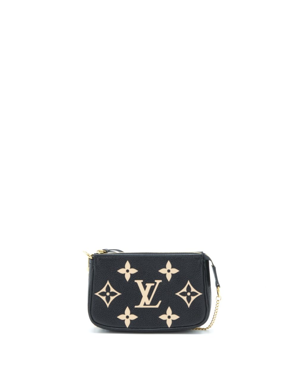AAA Replica Louis Vuitton LV MINI POCHETTE ACCESSORIES BICOLOUR MONOGRAM ‘EM-REINTEGRATION BLACK SHW