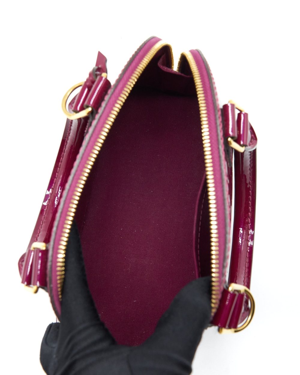AAA Replica Louis Vuitton LV ALMA BB PATENT PURPLE GHW