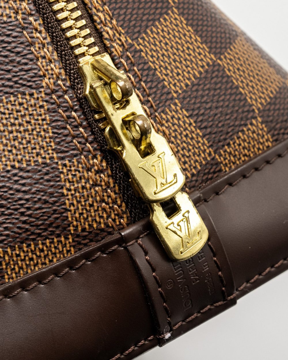 AAA Replica Louis Vuitton LV ALMA PM DAMIER EBENE CANVAS GHW