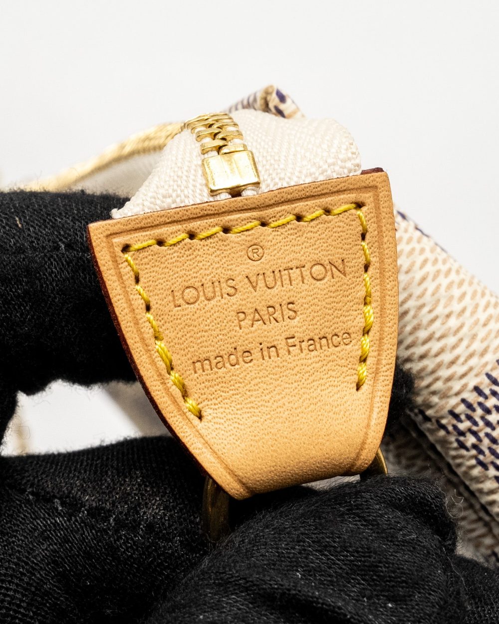 AAA Replica Louis Vuitton LV MINI POCHETTE ACCESSORIES DAMIER AZUR CANVAS GHW